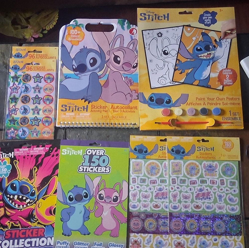 Disney Stitch Sticker and Activity Set - Blue and Pink